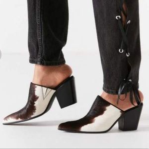 Jeffrey Campbell Calf Hair Slip-On Deuce Mule